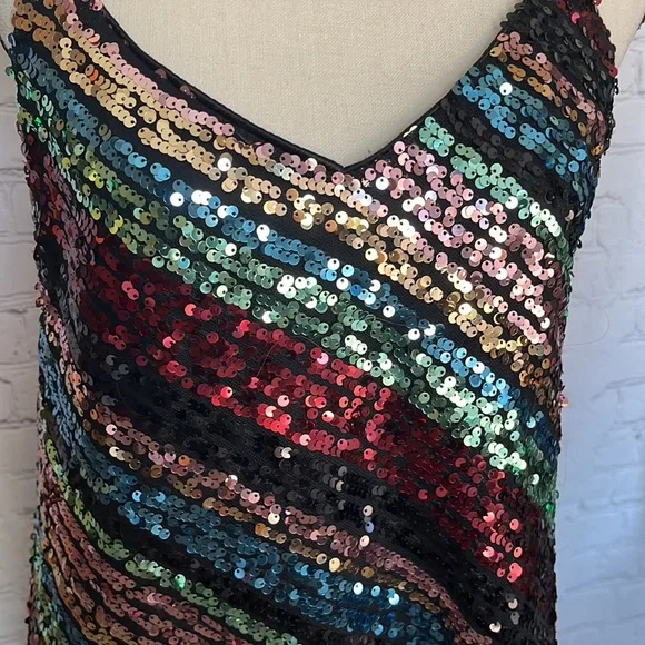 As U Wish | Colorful Sequin Dress | Large - Picture 3 of 4